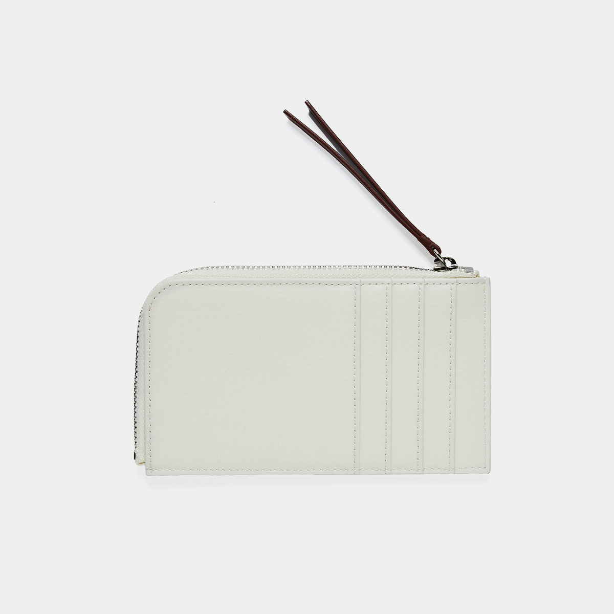 Bandal Zipper Wallet - Cream Burgundy