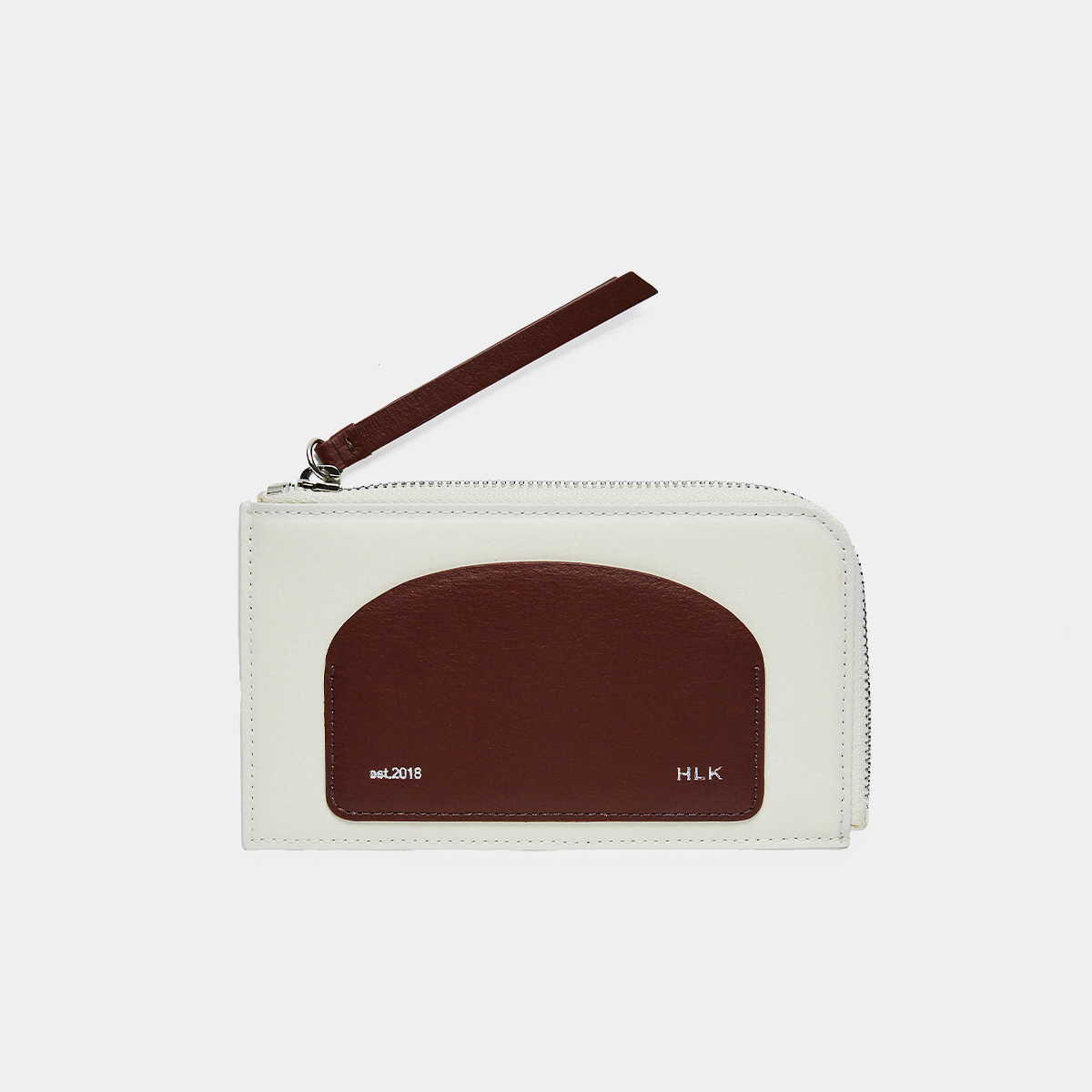 Bandal Zipper Wallet - Cream Burgundy