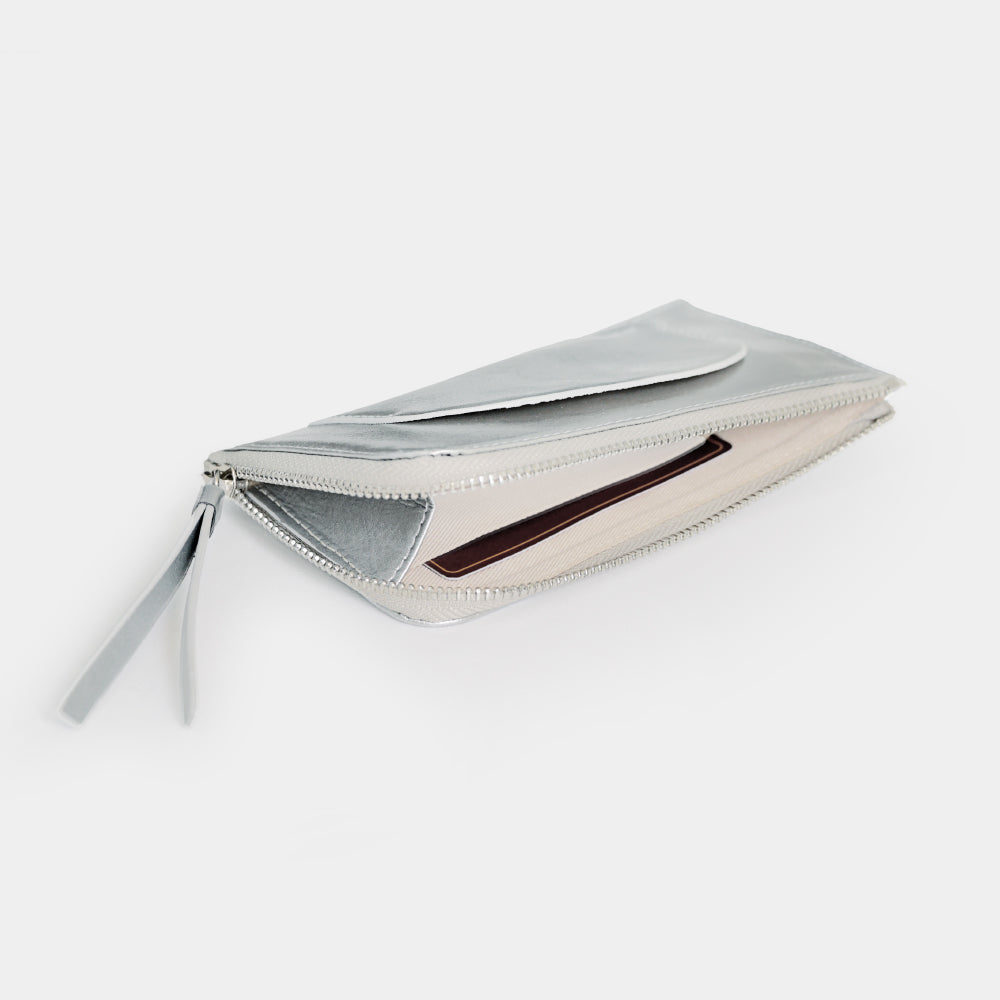 Bandal Zipper Card Wallet - Silver