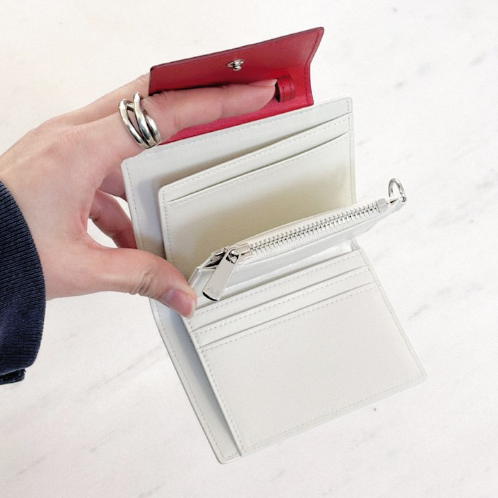 Sami Flip Crossbody Wallet Ivory_red+1(4 Colors)