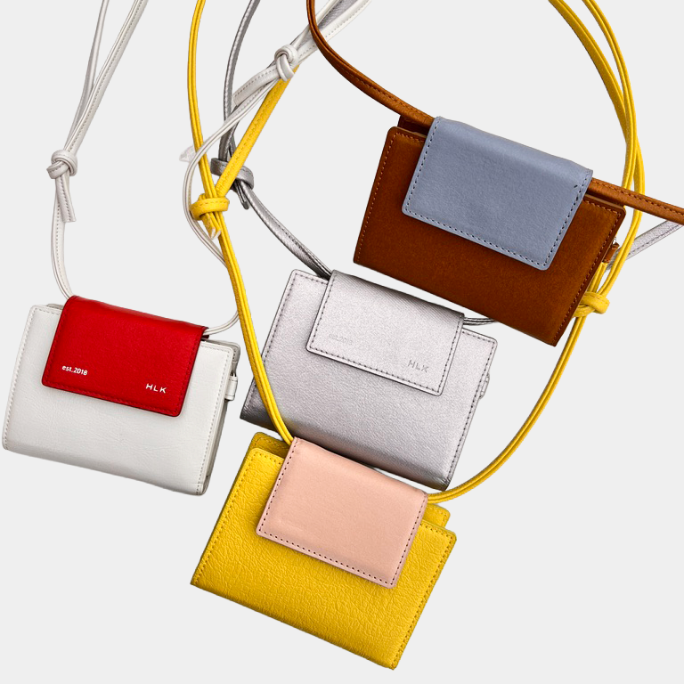 Sami Flip Crossbody Wallet Ivory_red+1(4 Colors)