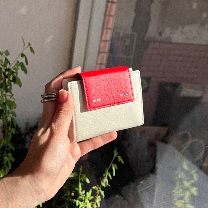 Sami Flip Crossbody Wallet Ivory_red+1(4 Colors)