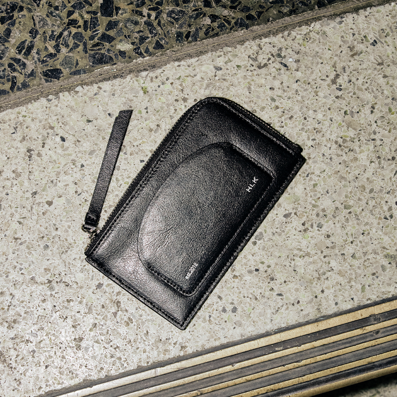 Bandal Zipper Card Wallet - Black