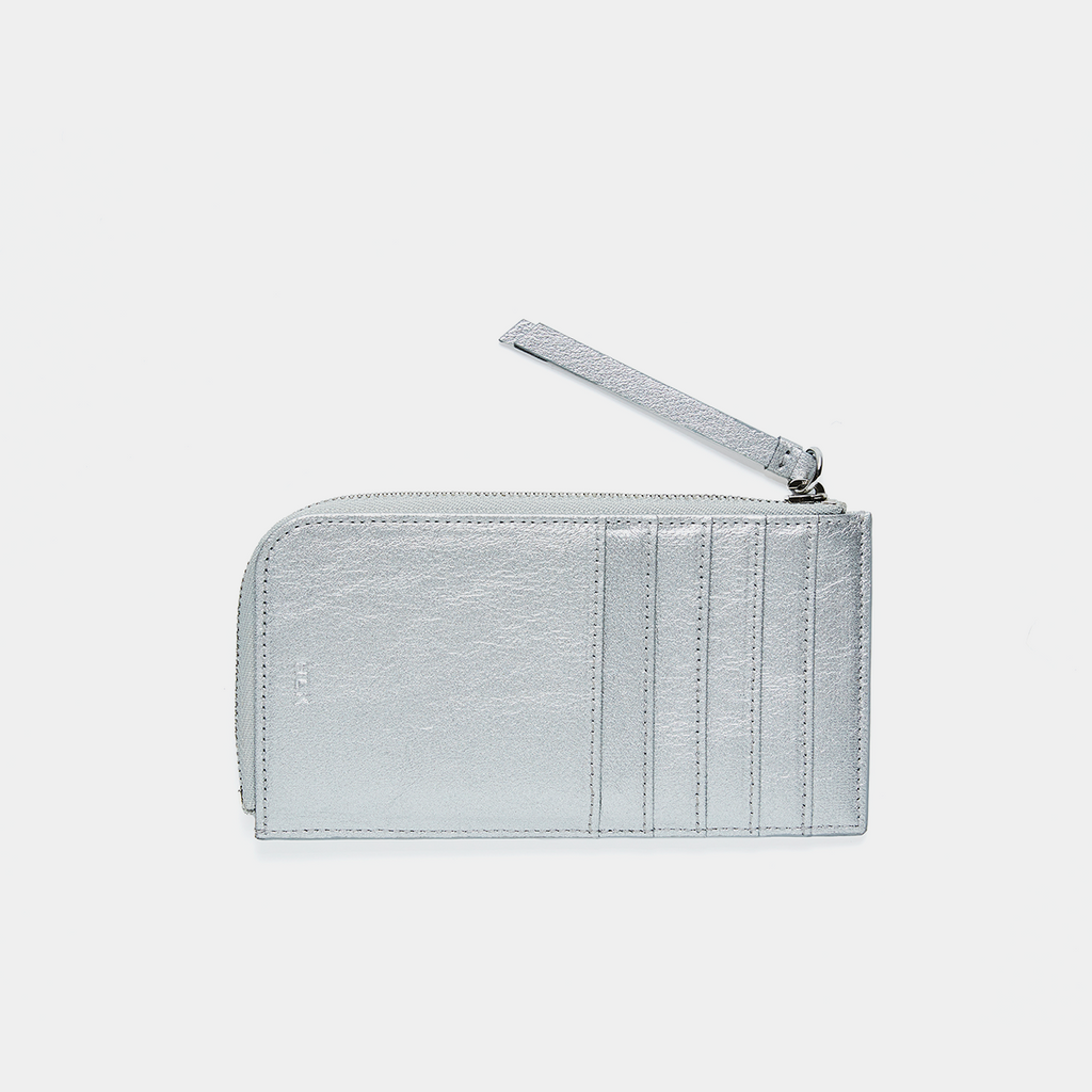 Bandal Zipper Card Wallet - Silver