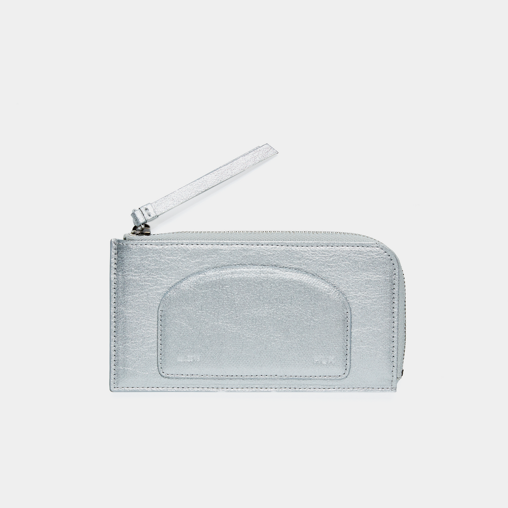 Bandal Zipper Card Wallet - Silver